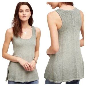 Anthropologie Akemi + Kin Savoy Swing Tank Top Women's‎ Size S Gray/Green